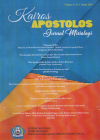 Image of Kairos Apostolos: jurnal misiologi Vol.2 No.1 Tahun 2019